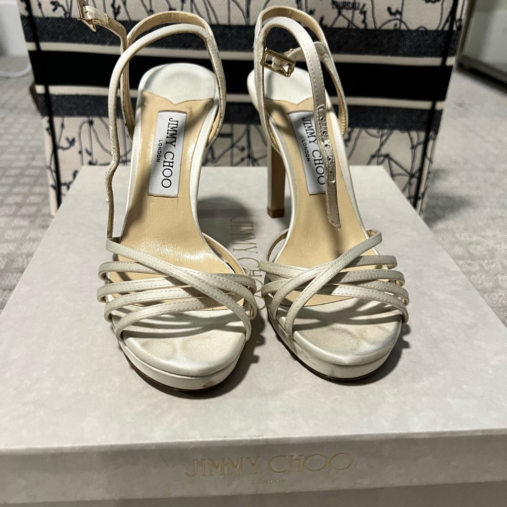 Jimmy Choo Lilah heels in ivory 37.5